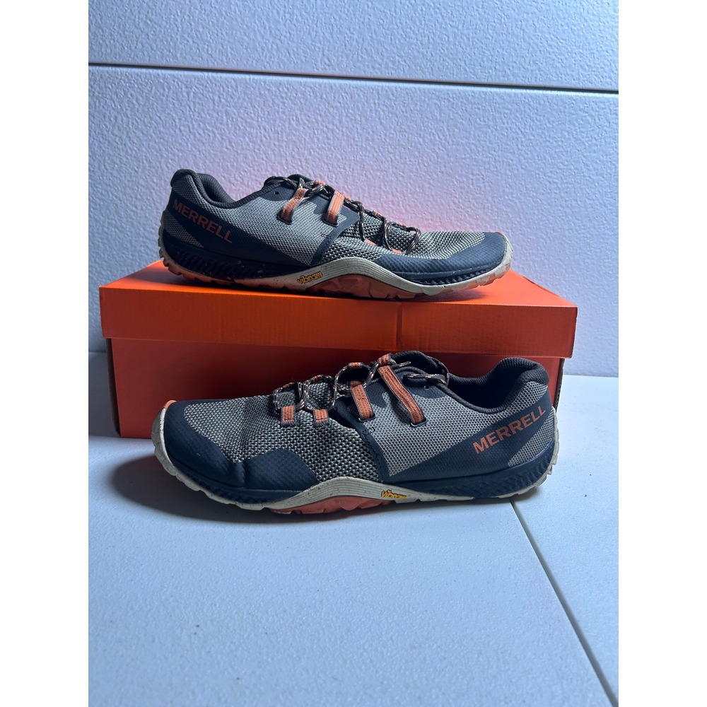 Merrell Trail Glove 6 Black Gum Orange Mens 12 #2906